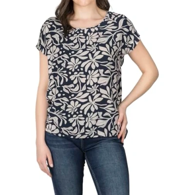 Abbildung von DENIMFY T Shirt Damen Blusentop DFJule Regular Fit (1 tlg) Basic Kurzarm Blusenshirt mit Rundhalsausschnitt
