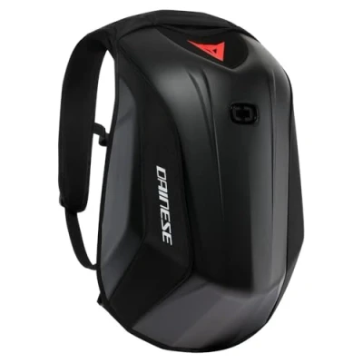 Abbildung von Dainese Unisex Motorradru D Mach 2 Motorradrucksack, aerodynamisch und ergonomisch, mit Fächern für Laptop Schuhe, Helmgurt, wasserdicht, Schwarz