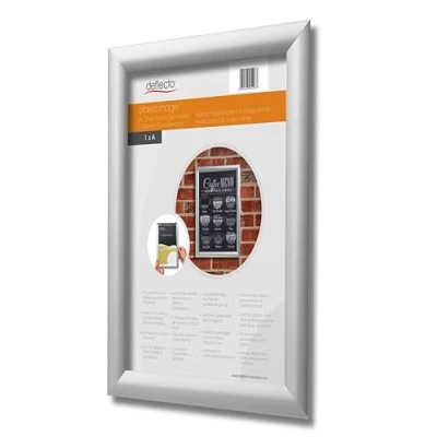 Abbildung von Deflecto Wand Prospekthalter mit Klapprahmen &amp; vorgebohrten Befestigungslöchern, Hoch oder Querformat, 327 x 450 12 mm, A3, Plakat Rahmen, Poster