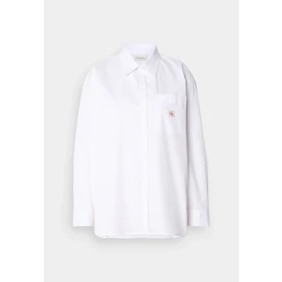 Abbildung von Calvin Klein Jeans Relaxed Shirt Hemdbluse, Damen, Größe: XS, Brilliant white