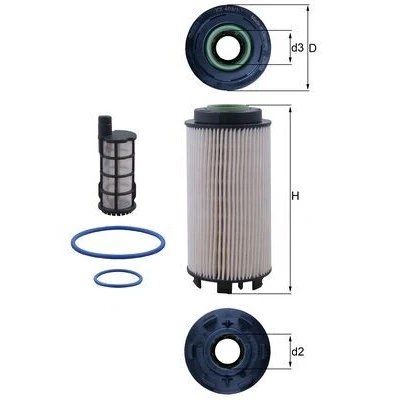 Abbildung von MAHLE ORIGINAL KX 403/1KIT Kraftstofffilter Filtereinsatz MERCEDES BENZ: ACTROS MP4, ANTOS, ATEGO 3