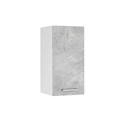 Abbildung von Vicco Hängeschrank R Line, Beton/Weiß, 40 cm mit offenen Regalen