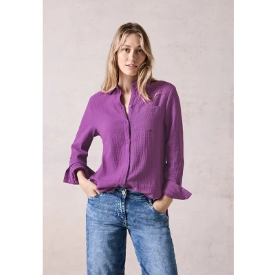 Abbildung von Cecil Musselin Hemdbluse, Damen, Größe: XL, Lila