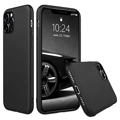 Abbildung von Verco Kompatibel mit iPhone 11 Pro Hülle, Matte Rückschale Schutzhülle für Case Silikon Handyhülle Schwarz