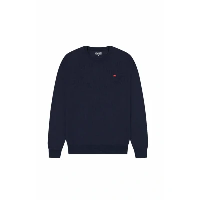 Abbildung von Wrangler Men&#039;s Sign Off Crew Sweatshirt, Navy, S