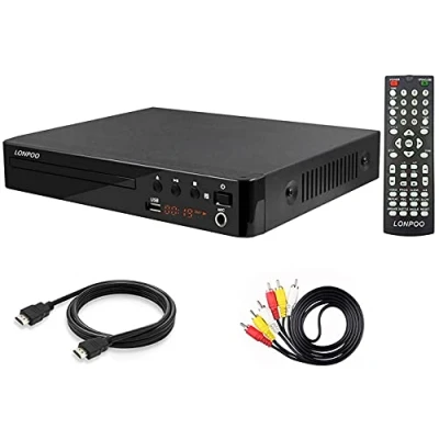 Abbildung von LP 099 DVD Player für TV, Region Free CD mit HDMI Anschluss (1080p Upscaling), AV Ausgang, USB Eingang, alle Regionen frei integriertes PAL NTSC System (LP 099)