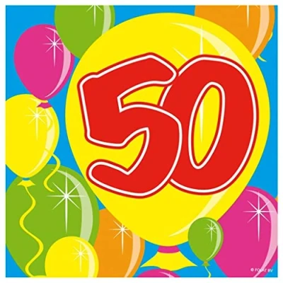 Abbildung von Serviette 50 Jahre 20 Stück