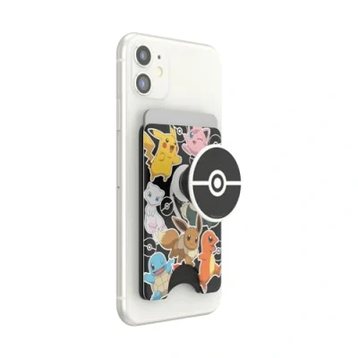 Abbildung von PopSockets PopWallet+ mit Integriertem Austauschbarem PopTop für Smartphones und Tablets Pokémon Party