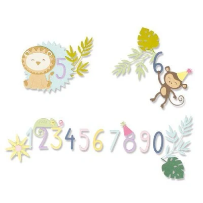 Abbildung von Sizzix Thinlits Stanzschablonen Set 11PK Jungle Fun von Lisa Jones 665889 Kapitel 2 2022, multicolor, One Size