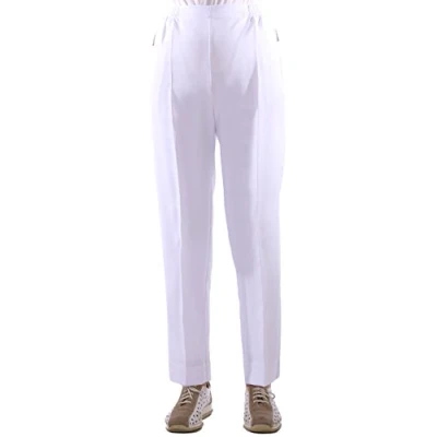 Abbildung von Eitex Damen Seniorenhose Schlupfhose mit Gummizug Kurzgröße ideal für pflegebedürftige Omas einfach anzuziehen und super pflegeleicht (42/44, weiß)