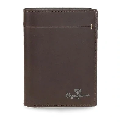 Abbildung von Pepe Jeans Staple Vertikale Geldbörse mit Geldbörse, braun, 8,5 x 11,5 1 cm Leder, Talla única,