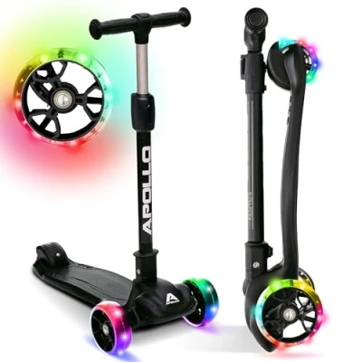 Abbildung von Apollo Dreiradscooter LED Kinderscooter Kids pro 4, Kinderroller mit Wheels, höhenverstellbar