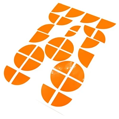 Abbildung von Finest Folia Emblem Ecken Aufkleber Neon (K004 Orange)