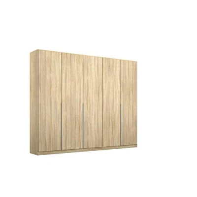 Abbildung von Rauch Möbel Alabama Schrank Kleiderschrank Drehtürenschrank Eiche Sonoma 5 türig inklusive Zubehörpaket Premium 3 Kleiderstangen, 9 Einlegeböden, 1 Schubkasteneinsatz BxHxT 226x229x54 cm