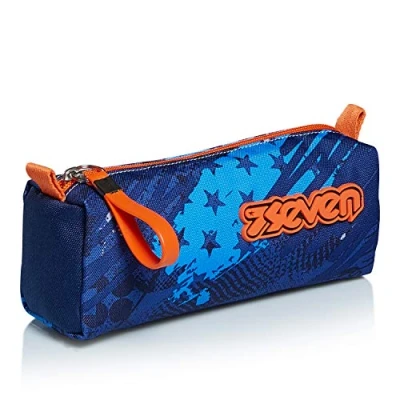 Abbildung von Federmäppchen SEVEN, Mäppchen, Federtasche für Schreibwaren, Mädchen&amp;Jungen, Schule und Gymnasium, Teenager, blau, FLY STARS
