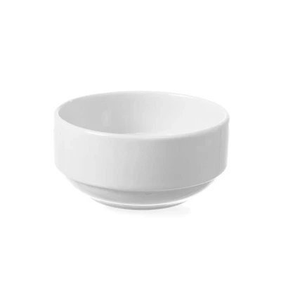 Abbildung von HENDI Salatschale 14 cm Porzellan weiß mikrowellengeeignet spülmaschinengeeignet stapelbar, Dessertschale
