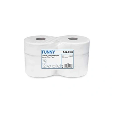 Abbildung von Funny Jumbo Toilettenpapier 2 lagig hochweiß, Durchmesser circa 28 cm, 1er Pack (1 x 6 Stück)