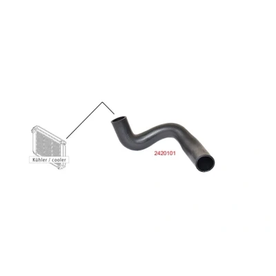 Abbildung von METZGER 2420101 Kühlerschlauch EPDM (Ethylen Propylen Dien Kautschuk) FORD: Transit Mk4 Bus, Kastenwagen