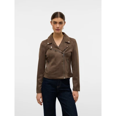 Abbildung von Vero Moda Vmjose NOOS Kunstlederjacke, Damen, Größe: Medium, Chocolate chip