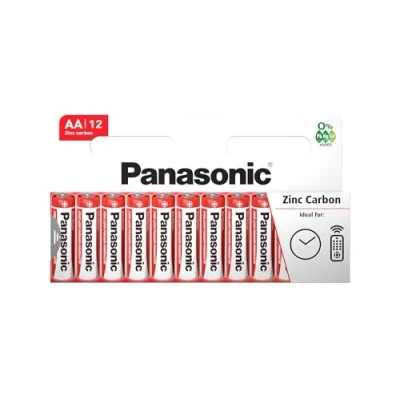 Abbildung von PANASONIC 2 Blister mit je 12 Batterien Red Zink Carbon AA LR06 1,5 V