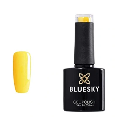 Abbildung von BLUESKY Gel Polish, Bicycle Yellow, 80576, 10ml, auflösbarer Nagellack, Gelb, Pastel (Aushärtung unter UV /LED Lampe erforderlich) er Pack(x)