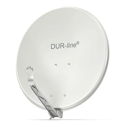 Abbildung von DUR line Select 60cm x 65cm Alu Satelliten Schüssel Hellgrau [ Test SEHR GUT *] Aluminium Sat Spiegel