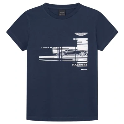 Abbildung von Hackett London Herren Am Graphic Tee T Shirt, Blue (Navy), 2 Years