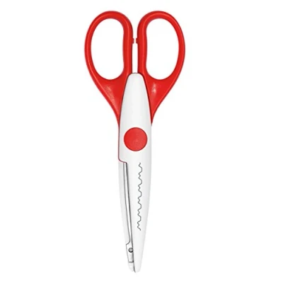 Abbildung von Wedo 771906 Kreativschere (mit W Schnitt, 16 cm große) griffe orange