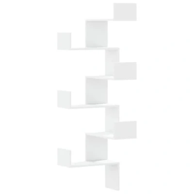 Abbildung von vidaXL Regal Wand Eckregal Weiß 45x45x147 cm Holzwerkstoff, 1 tlg.