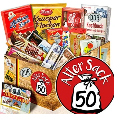 Abbildung von Alter Sack 50 + Süßigkeiten Ostbox Geburtstagsgeschenk Mann