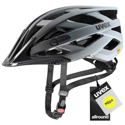 Abbildung von uvex i vo cc MIPS Leichter Fahrradhelm für Damen und Herren Sysytem erweiterbar mit LED Licht Black Cloud matt 52 57 cm