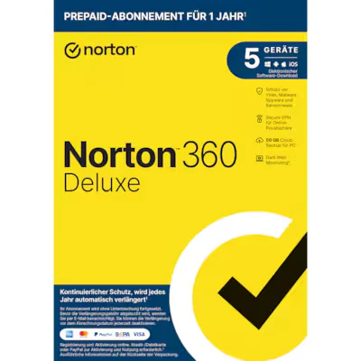 Abbildung von Norton 360 Deluxe [5 Geräte 1 Jahr 50GB]