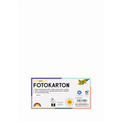Abbildung von Folia Bastelkartonpapier, Fotokarton, Format A4, 300 g/m², 50 Blatt