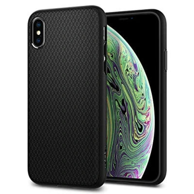 Abbildung von Spigen Liquid Air Hülle Kompatibel mit iPhone XS und X Schwarz