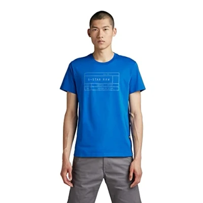 Abbildung von G Star RAW Herren Graphic 2 Pack T Shirt, Mehrfarben (Lapis Blue/Granite D22777 336 D948), XL