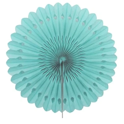 Abbildung von Creativery 1 Papierfächer 25cm (helltürkis/Aqua 314) // Deko Papier Fächer Rosetten Blumen Raumdeko Papierrosetten Hängedeko