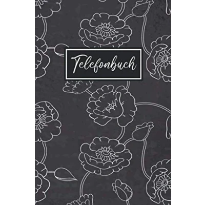 Abbildung von Telefonbuch: Adressbuchlein und Kontaktbuch Telefonbuch mit A Z Register Telefon &amp; Adressbuch für Persönliche Berufliche Kontakte Blumen Design