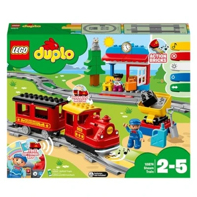 Abbildung von LEGO® Konstruktionsspielsteine Dampfeisenbahn (10874), DUPLO® Town, (59 St)