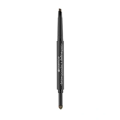 Abbildung von essence brow powder &amp; define pen, Augenbrauen, Nr. 03 cool dark brown, braun, definierend, sofortiges Ergebnis, langanhaltend, intensiv, matt, natürlich, vegan, Nanopartikel frei (0,4g)