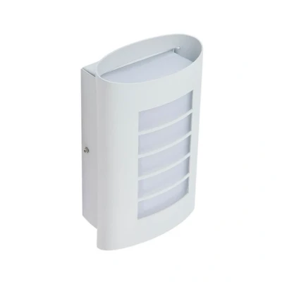 Abbildung von Lindby LED Außenwandleuchte Ismael, weiß, Alu, Höhe 26,8 cm