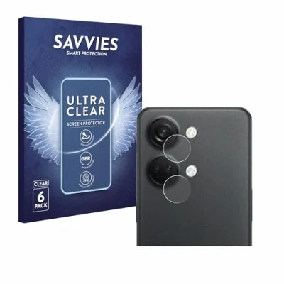 Abbildung von Savvies 6 Stück Schutzfolie für OnePlus Nord 3 5G (NUR Kameraschutz) Displayschutz Folie Ultra Transparent
