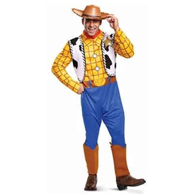 Abbildung von Disney Herren Verkleidung Pixar Toy Story and Beyond Woody Klassisches Kostüm, Gelb/Schwarz/Weiß/Braun, XL