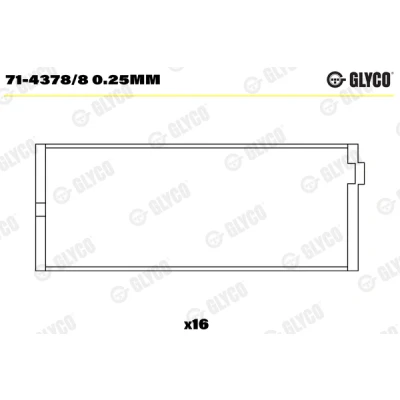 Abbildung von GLYCO 71 4378/8 0.25mm Pleuellager LAND ROVER: Defender SUV