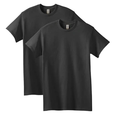 Abbildung von Gildan Unisex Erwachsene Heavy Cotton T Shirt, Style G5000, Multipack Hemd, Schwarz (2er Pack), XX Large