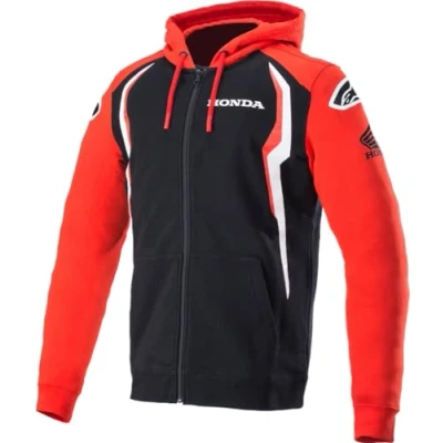 Abbildung von Alpinestars Honda Zip Hoodie (Black/Red,M)
