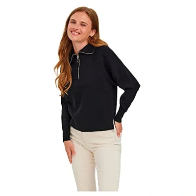Abbildung von VERO MODA Damen Vmsaba Streep Highneck Blouse Ga Noos Pullover, Schwarz, XL EU