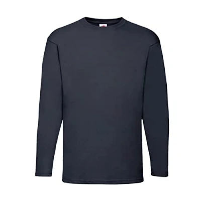 Abbildung von Fruit of the Loom Langarm Shirt &#039;Value Weight LS&#039; / Deep Navy, 3XL
