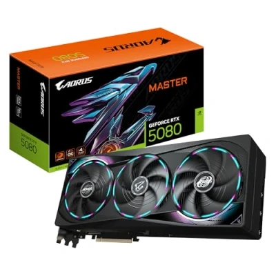 Abbildung von GIGABYTE AORUS GeForce RTX 5080 Master 16G 16GB GDDR7, 1x HDMI, 3x DP