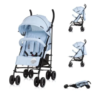 Abbildung von Chipolino Kinderwagen Milano Buggy bis 22 kg, Rückenlehne verstellbar, faltbar, Farbe:Blau