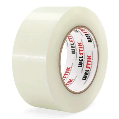 Abbildung von WELSTIK Professional Klebeband, wasserdichtes Panzertape, farbiges Gaffer Klebeband für Reparaturen, Basteln, Verwendung im Innen und Außenbereich, 50 mm x 41 m, klar